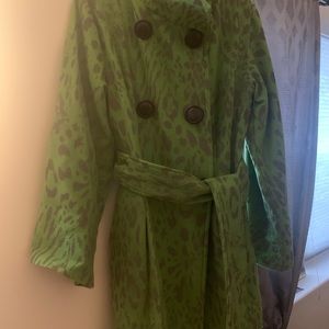 Custom made wool coat with bell sleeves